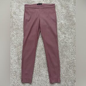 Pull on pants with pink/res small checks